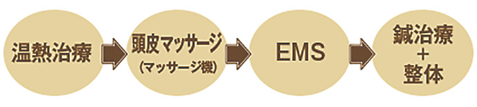 発毛鍼の施術の流れ